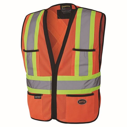 Picture of Pioneer® Orange Hi-Viz Polyester Traffic Vest