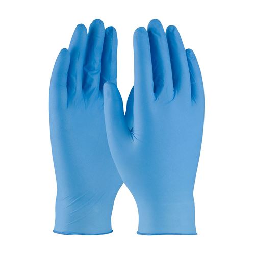 Picture of PIP Ambi-dex® Blue 4 Mil Nitrile Disposable Gloves with Textured Grip