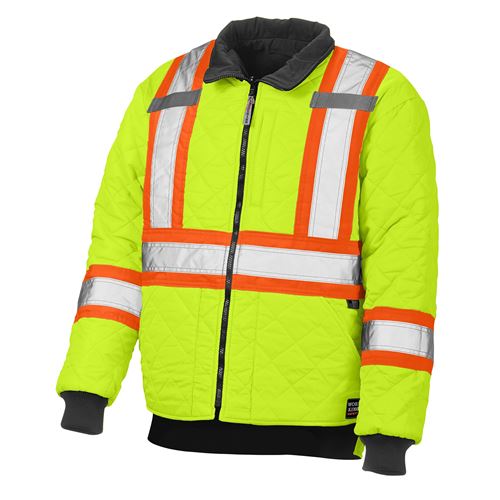 Picture of Work King® S241 Lime Green Duck/Safety Reversible Jacket - X-Large