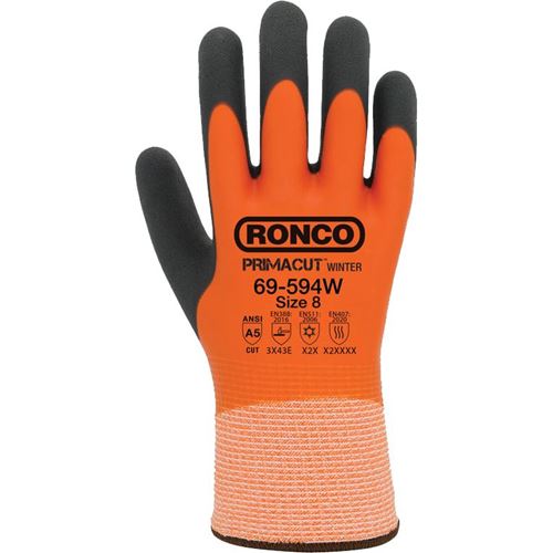 Picture of Ronco 69-594W PrimaCut™ Winter Latex Coated Cut Resistant Gloves - Size 8
