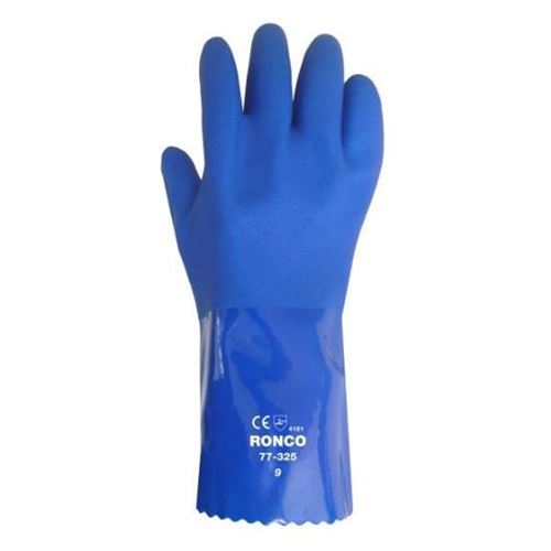 Picture of Ronco 77-325 Integra™ 12" Triple Dipped PVC Glove with Cotton Interlock Liner