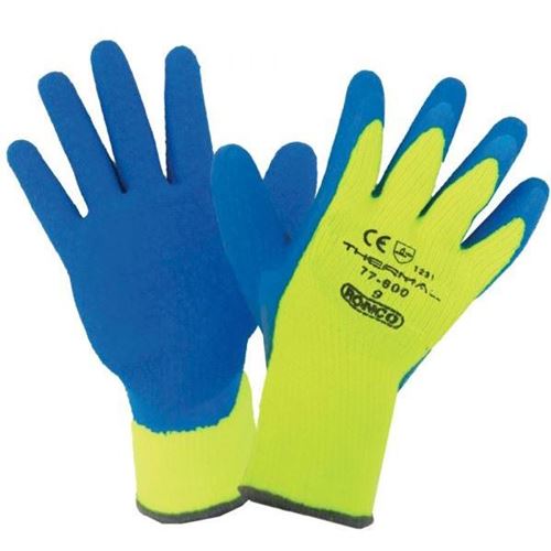 Picture of Ronco 77-600 THERMAL Latex Coated Cold Resistant Gloves - Size 7