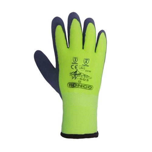 Picture of Ronco 77-603 Iceberg Latex Coated Hi-Viz Cold Resistant Gloves - Size 9