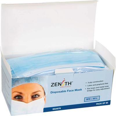 Picture of Zenith Three-Ply Disposable Masks