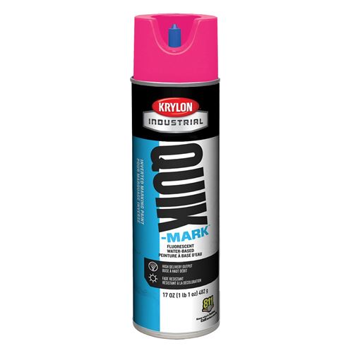 Picture of Krylon® Quik-Mark™ Water-Based Inverted Marking Paint - Fluorescent Hot Pink