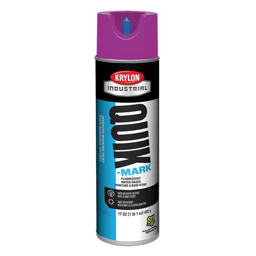 Picture of Krylon® Quik-Mark™ Water-Based Inverted Marking Paint - Fluorescent Purple