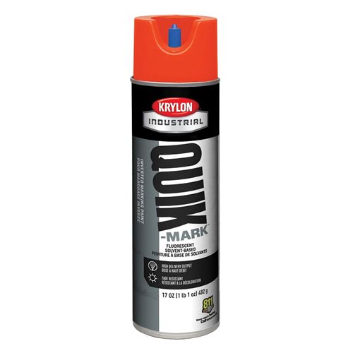 Picture of Krylon® Quik-Mark™ Solvent-Based Inverted Marking Paint - Fluorescent Safety Red
