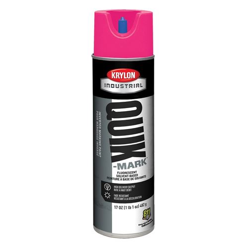 Picture of Krylon® Quik-Mark™ Solvent-Based Inverted Marking Paint - Fluorescent Hot Pink