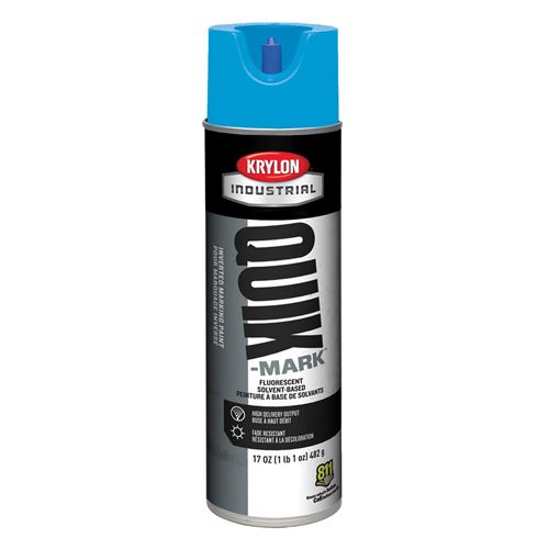 Picture of Krylon® Quik-Mark™ Solvent-Based Inverted Marking Paint - Fluorescent Blue