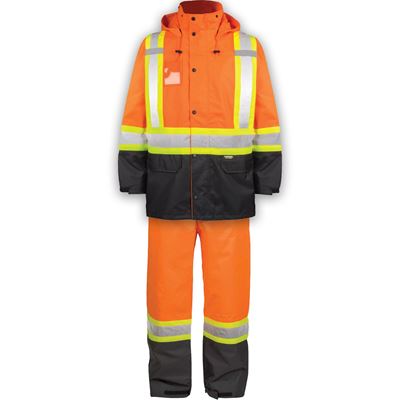 Picture of TERRA® 116520 Hi-Vis Orange 300D Polyester Rain Suit