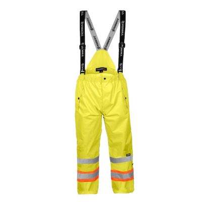 Picture of TERRA® 116632 Hi-Vis Yellow 300D Rain Pant with Removable Sash - Medium