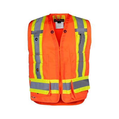Picture of TERRA® Orange Hi-Vis Surveyor's Vest with Zipper Closure