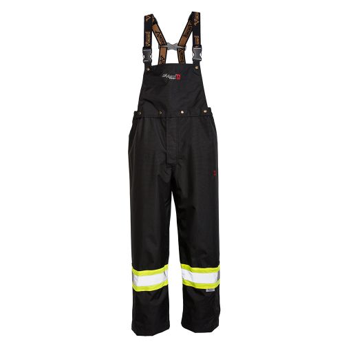 Picture of Viking® 3907FR Series Black Professional Journeyman 300D FR Rain Suit Bib Pants - Medium
