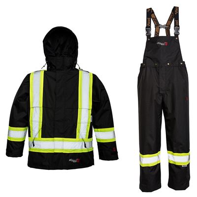 Picture of Viking® 3907FR Series Black Professional Journeyman 300D FR Rain Suit 