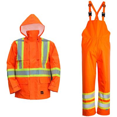 Picture of Viking® 6323 Series Orange Open Road® 150D Hi-Viz Rain Suit 