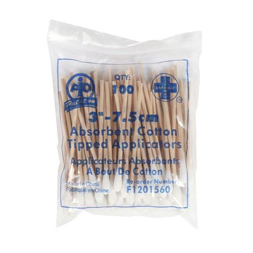 Picture of Wasip 3" Cotton-Tipped Applicators - 100 Applicators per Pack