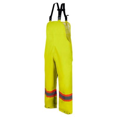 Picture of Wasip 980 Series Hi-Viz Green Traffic Rain Suit Bib Pants - Small