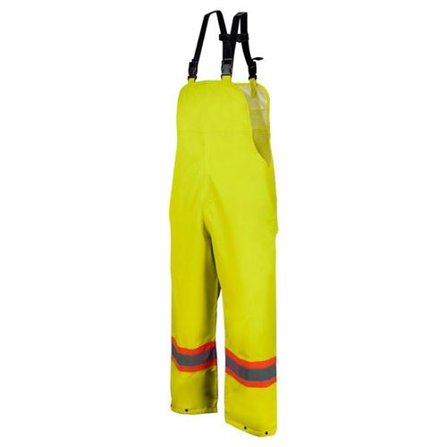 Picture of Wasip 980 Series Hi-Viz Green Traffic Rain Suit Bib Pants - Small