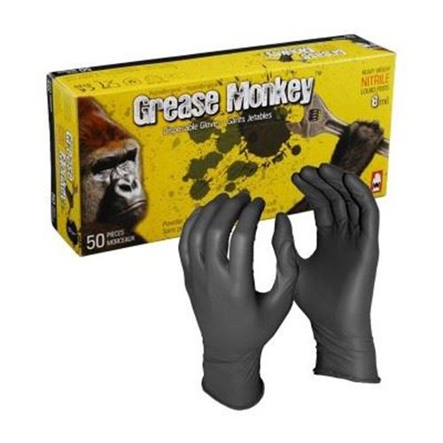 Picture of Watson Grease Monkey™ 5555PF 8 mil Black Nitrile Gloves - Large