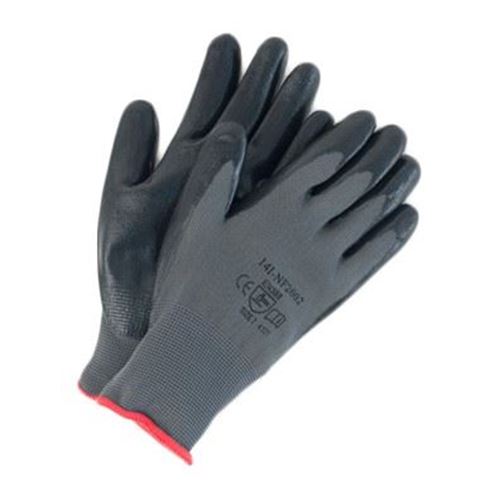 Picture of Wayne Safety Black Foam Nitrile Palm-Coated Gloves - Size 10